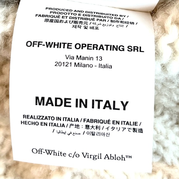 Off-White White Intarsia Big Logo Wool Blend Pullover - Picture 12 of 12